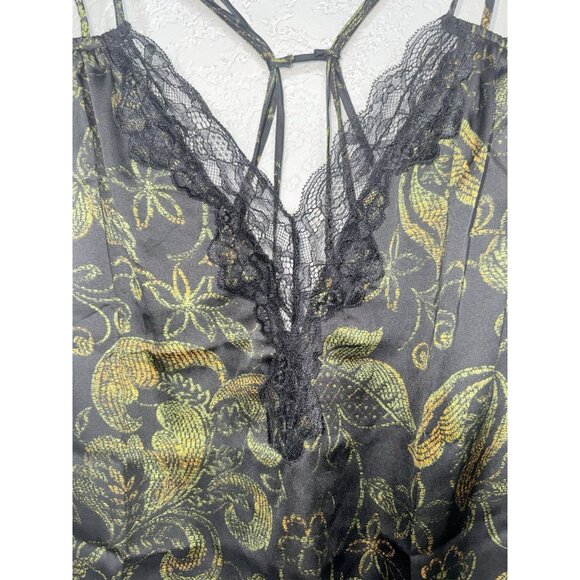 NWT Free People Off The Coast Cami Black Lace Floral Print Tank Blouse Size S F1 - Picture 4 of 8